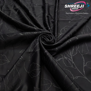Balck Abaya Jacquard Fabrics