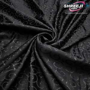 Black Abaya Jacquard Fabrics